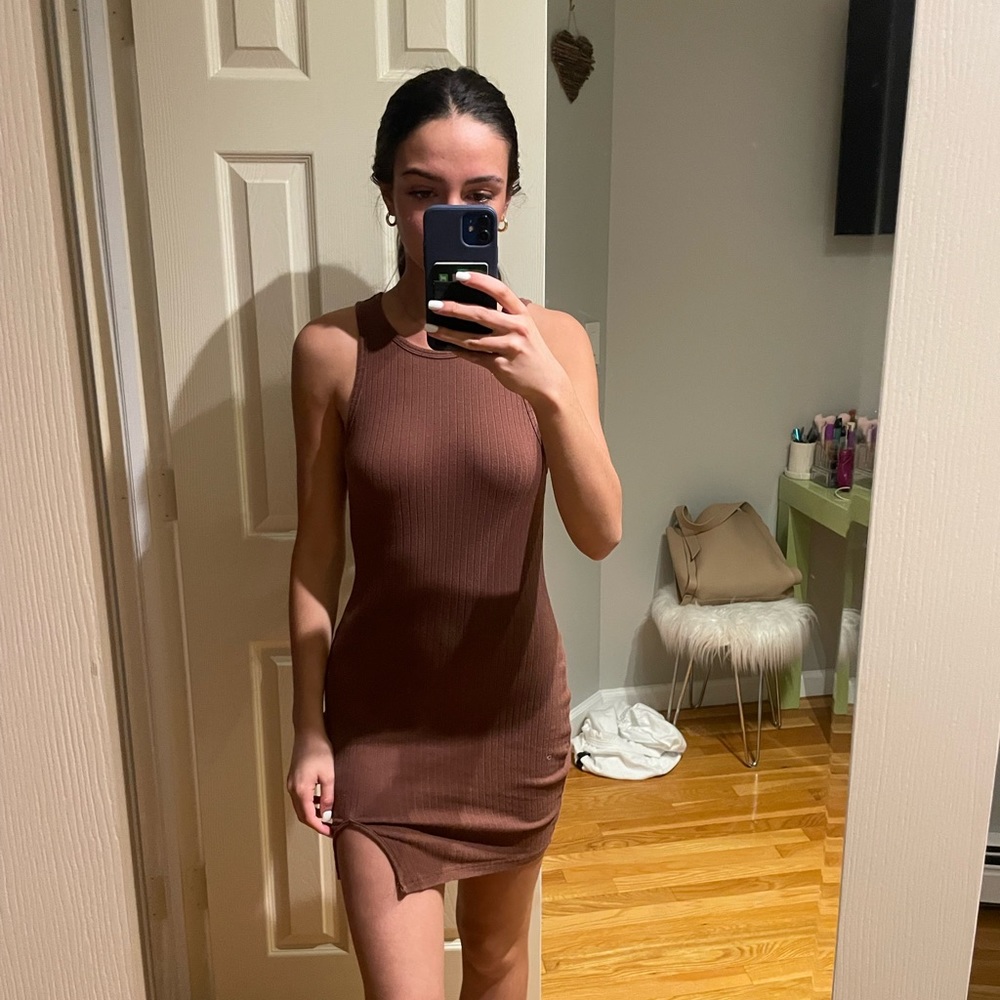 Shein Dress, Brown, Size Small, Brown, Fitted, Good Condition